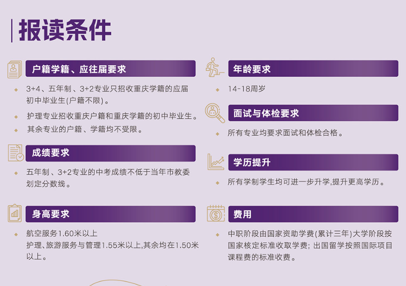 2024年重庆市女子职业高级中学招生简章