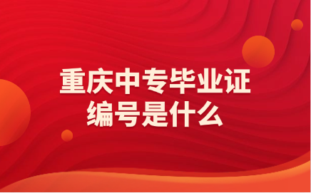 重庆中专毕业证编号是什么