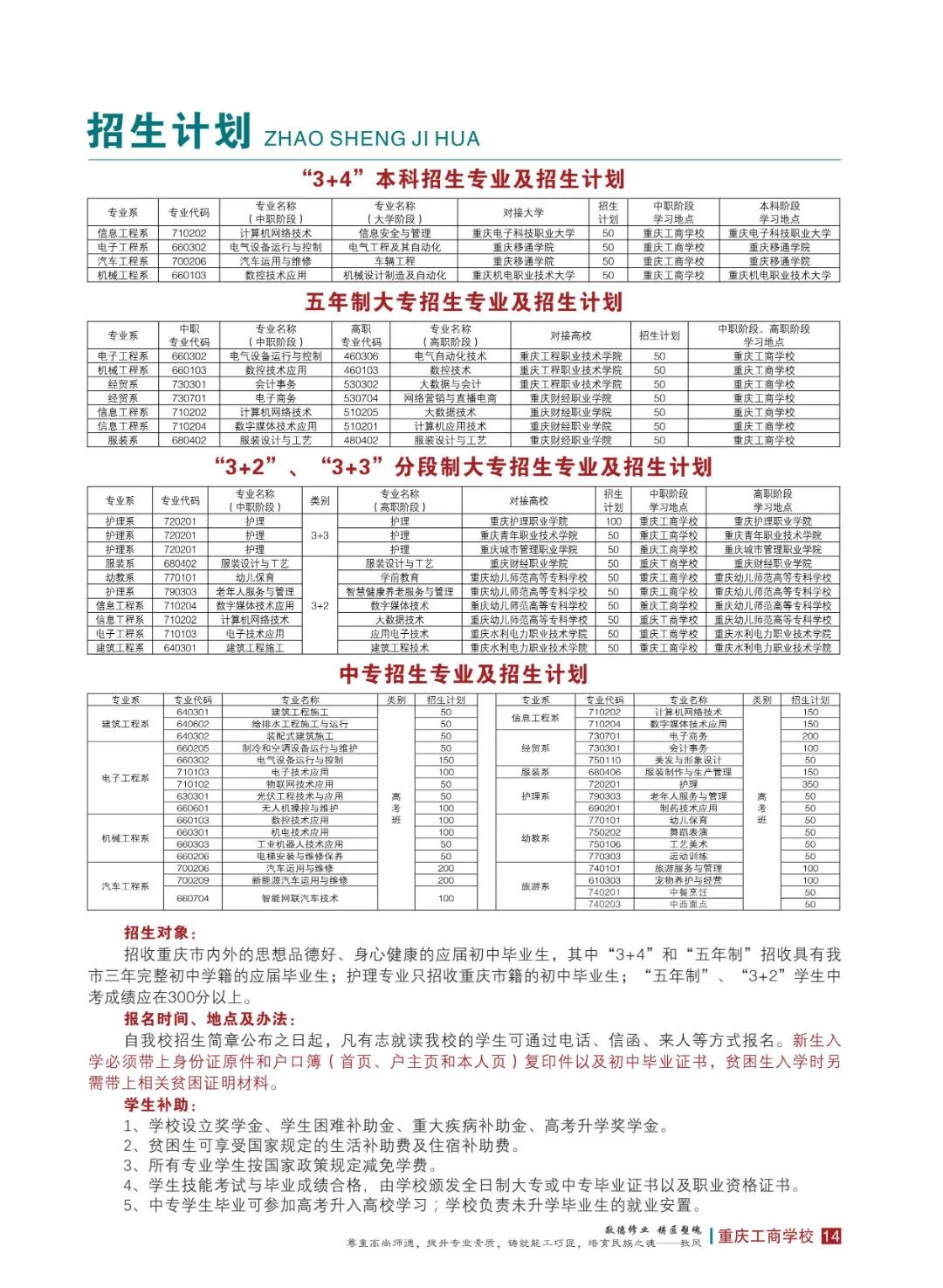 重庆工商学校2026年招生简章