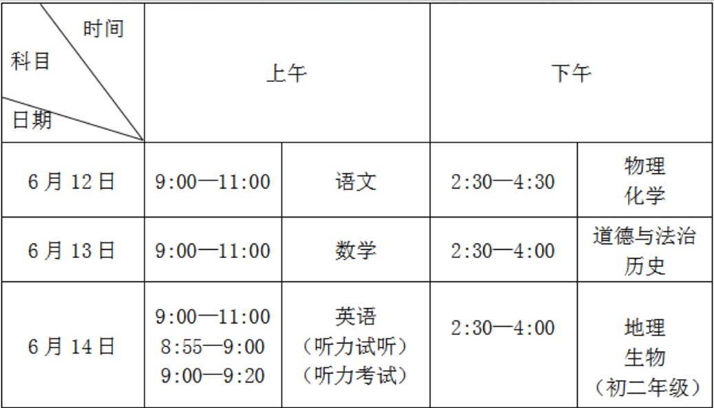 2026年重庆市中考时间安排，提前了解！